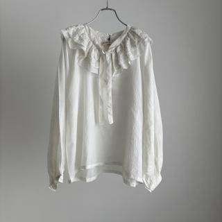 BUNON Khadi Cotton Silk Frill Flare Blouse/BN2573*SL#IT