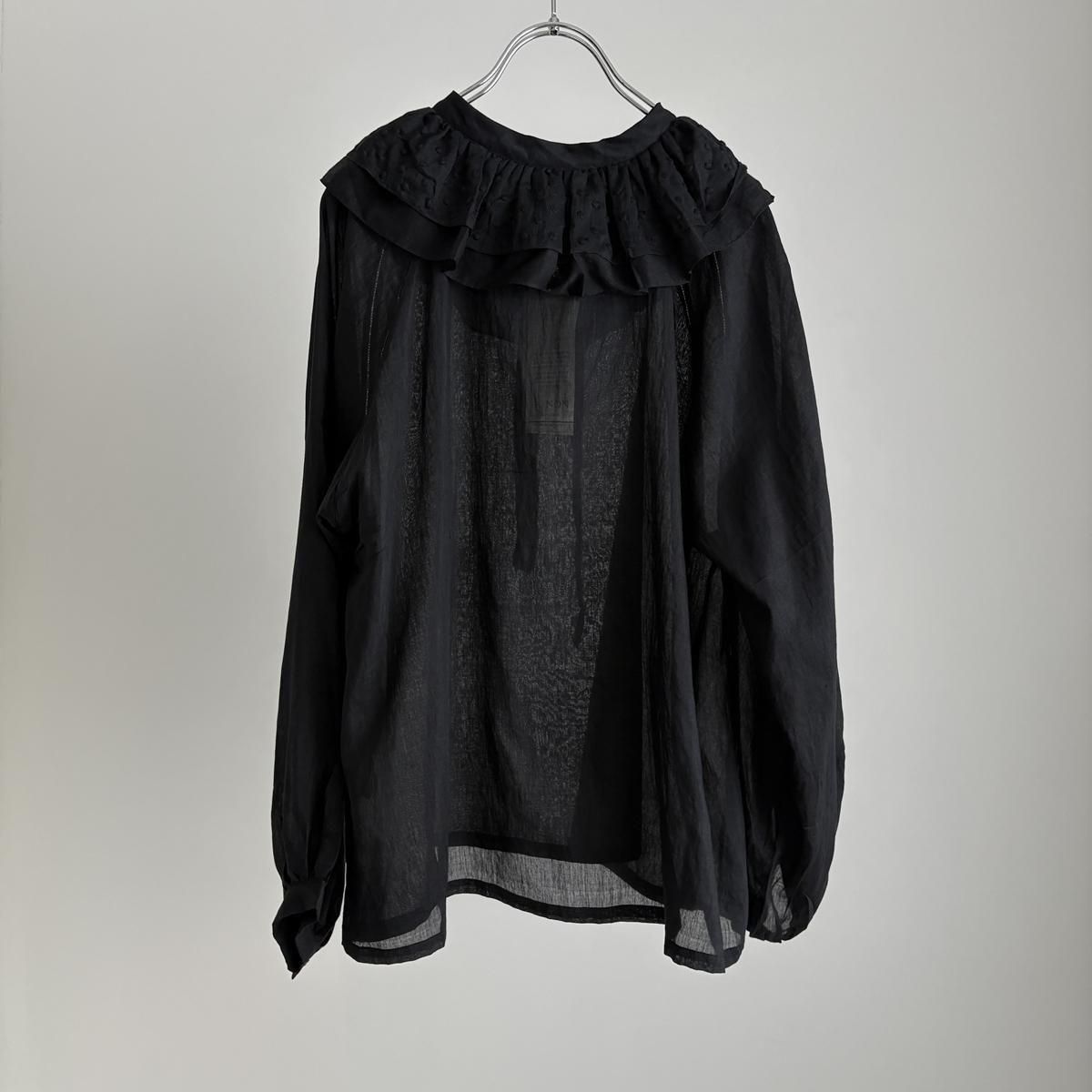 BUNON Khadi Cotton Silk Frill Flare Blouse/BN2573*SL#IT - ARTHUR