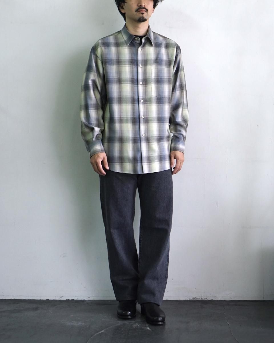 トップス AURALEE25AW SUPER LIGHT WOOL CHECK SHIRT 25AW AURALEE SUPER LIGHT WOOL CHECK SHIRT / A25AS01LC *SL#GH