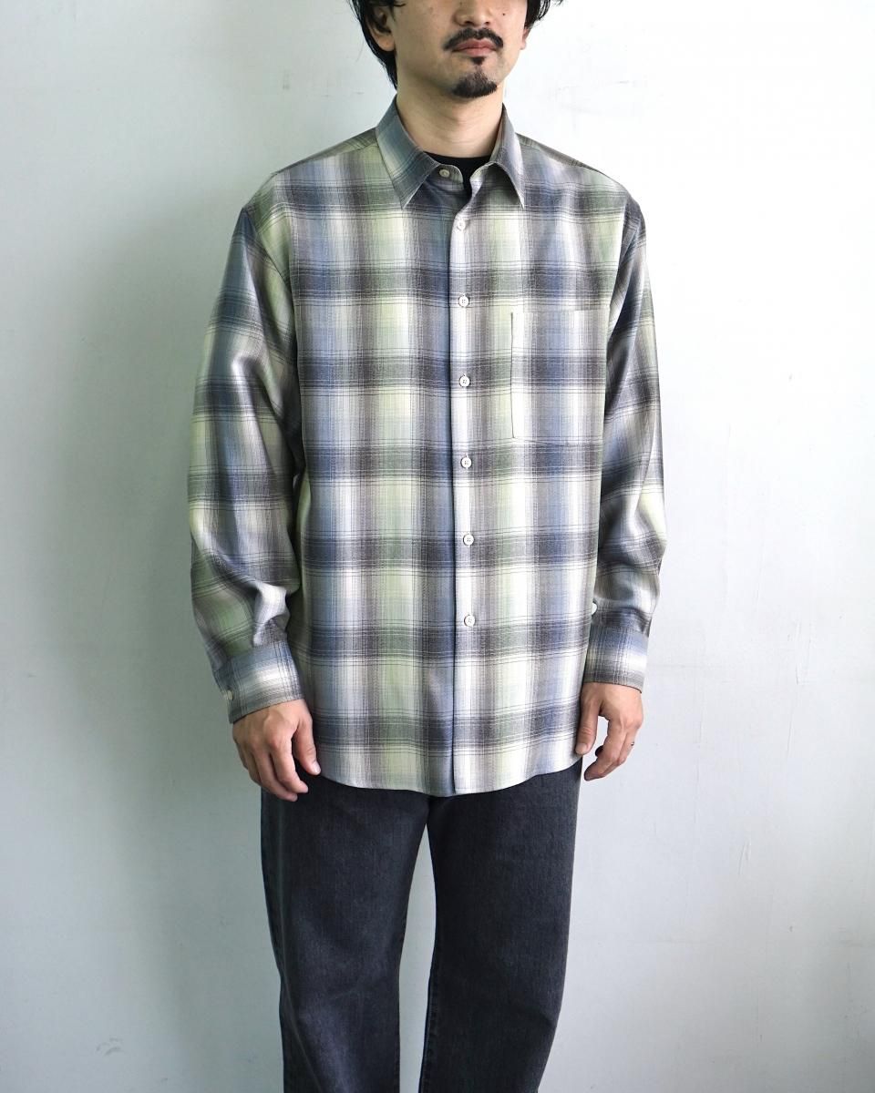 25AW AURALEE SUPER LIGHT WOOL CHECK SHIRT / A25AS01LC *SL#GH