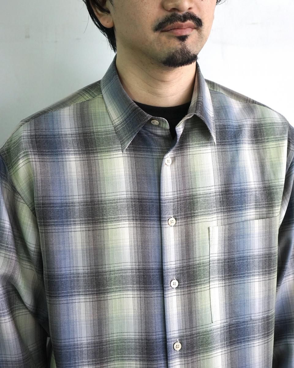 25AW AURALEE SUPER LIGHT WOOL CHECK SHIRT / A25AS01LC *SL#GH