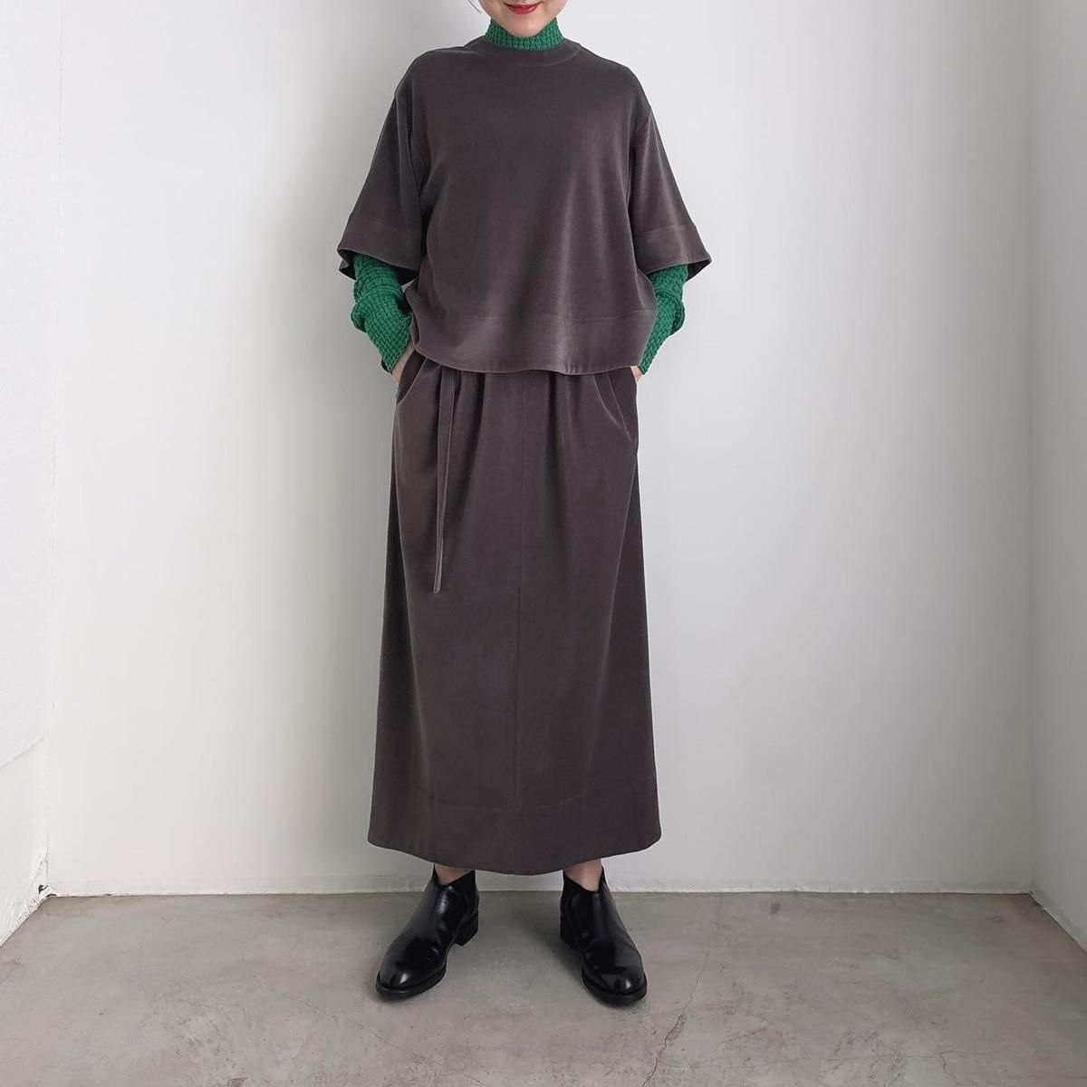 10 HANDCRAFTED MODERN velour pencil skirt /033*SK#IT - ARTHUR