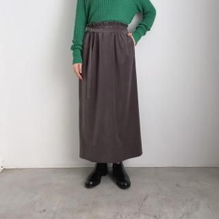 10 HANDCRAFTED MODERN velour pencil skirt /033*SK#IT