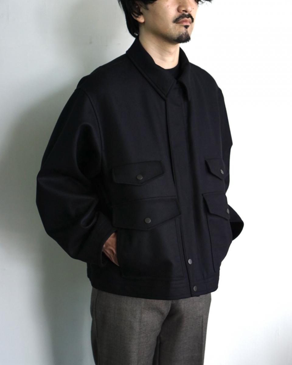 ULTERIOR スーパーファインメルトンファティーグジャケット サンプル ULTERIOR / SUPER FINE LIGHT MELTON SHORT FATIGUE JKT | LIVING