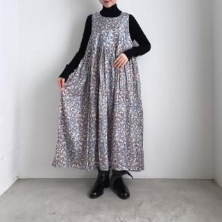 BUNON Khadi Silk Flower PrintEmbroidery Dress /BN2561*OP#IT