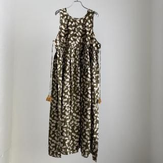 BUNON Khadi Silk Flower PrintEmbroidery Dress /BN2561*OP#IT