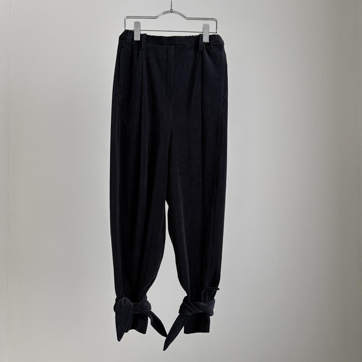 パンツ MEER. RIB HEM VELVET PT MEER.】RIB HEM VELVET PANTS（GRY）