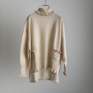 <img class='new_mark_img1' src='https://img.shop-pro.jp/img/new/icons13.gif' style='border:none;display:inline;margin:0px;padding:0px;width:auto;' />TOWAVASE Volant turtleneck (1PLY)/30-0029A*KN#IT