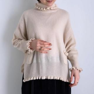 TOWAVASE Volant turtleneck (1PLY)/30-0029A*KN#IT