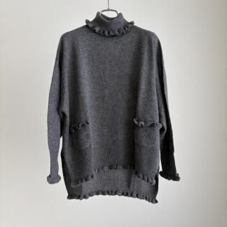 <img class='new_mark_img1' src='https://img.shop-pro.jp/img/new/icons13.gif' style='border:none;display:inline;margin:0px;padding:0px;width:auto;' />TOWAVASE Volant turtleneck (1PLY)/30-0029A*KN#IT