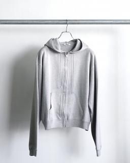 25AW AURALEE PRODUCT DYED PIMA LIGHT SWEAT ZIP PARKA / A25AP01MS*CL#GH