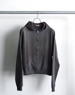 25AW AURALEE PRODUCT DYED PIMA LIGHT SWEAT ZIP PARKA / A25AP01MS*CL#GH