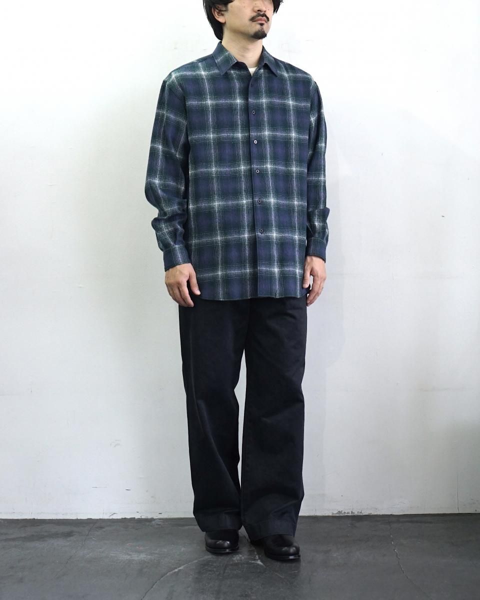 25AW AURALEE AIRY WOOL CHECK SHIRT / A25AS01WN*SL#GH - ARTHUR