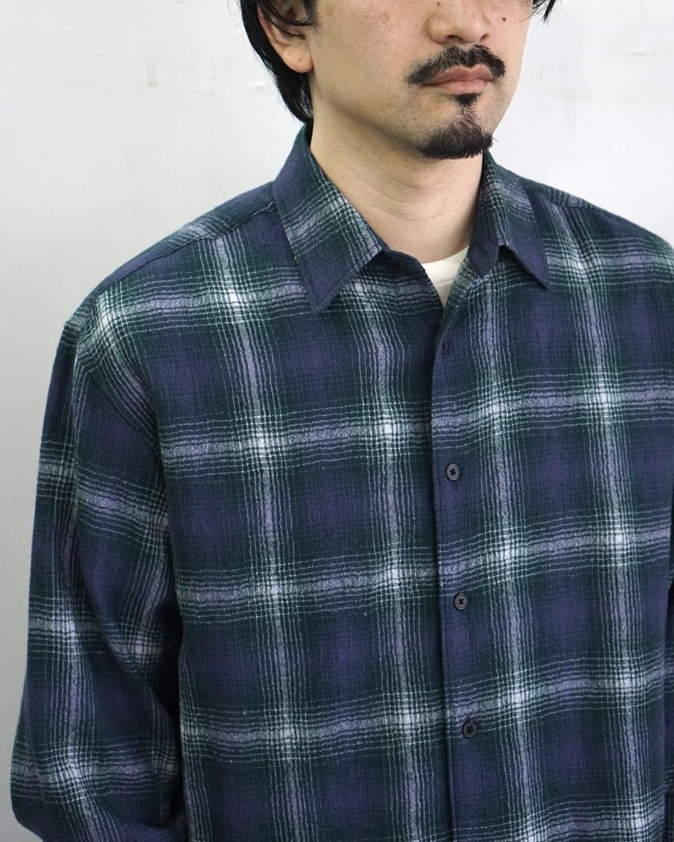 25AW AURALEE AIRY WOOL CHECK SHIRT / A25AS01WN*SL#GH - ARTHUR