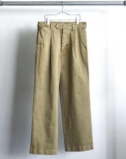 25AW AURALEE PRODUCT DYED FINX CHINO ONE-TUCK PANTS / A25AP01CP*PT#GH