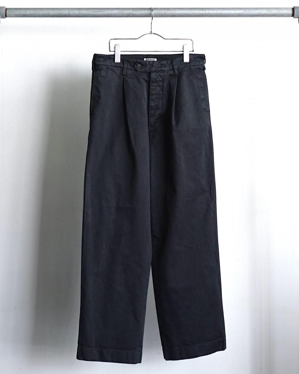 25AW AURALEE PRODUCT DYED FINX CHINO ONE-TUCK PANTS