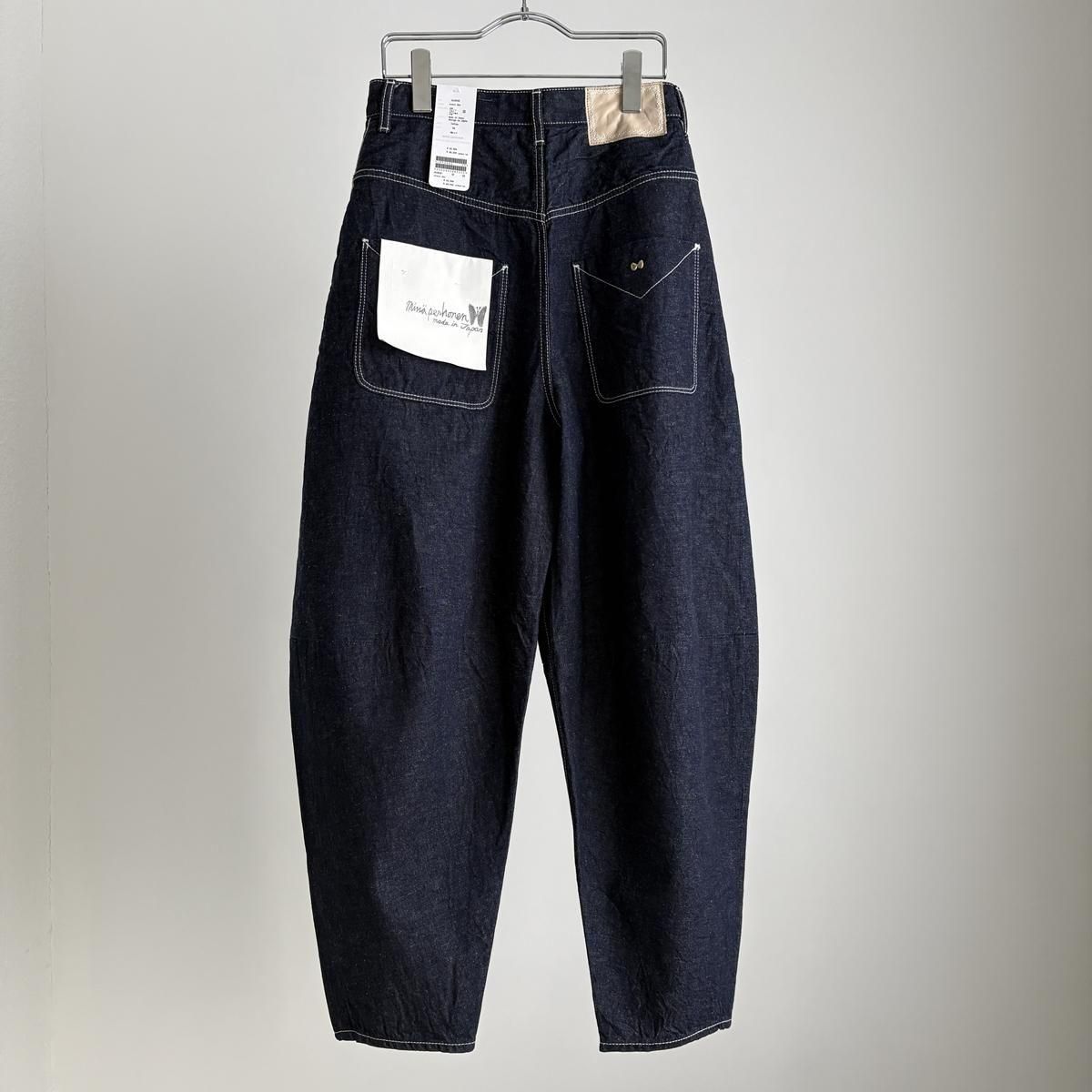 ミナペルホネン 「every day」 タックショートパンツ blue 38 タック