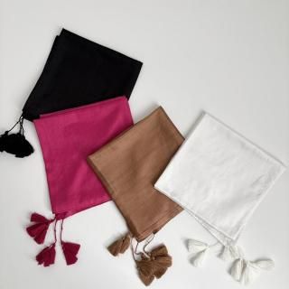 <img class='new_mark_img1' src='https://img.shop-pro.jp/img/new/icons13.gif' style='border:none;display:inline;margin:0px;padding:0px;width:auto;' />BUNON Kahdi Silk Tassel Scarf/BN2554*SF#IT