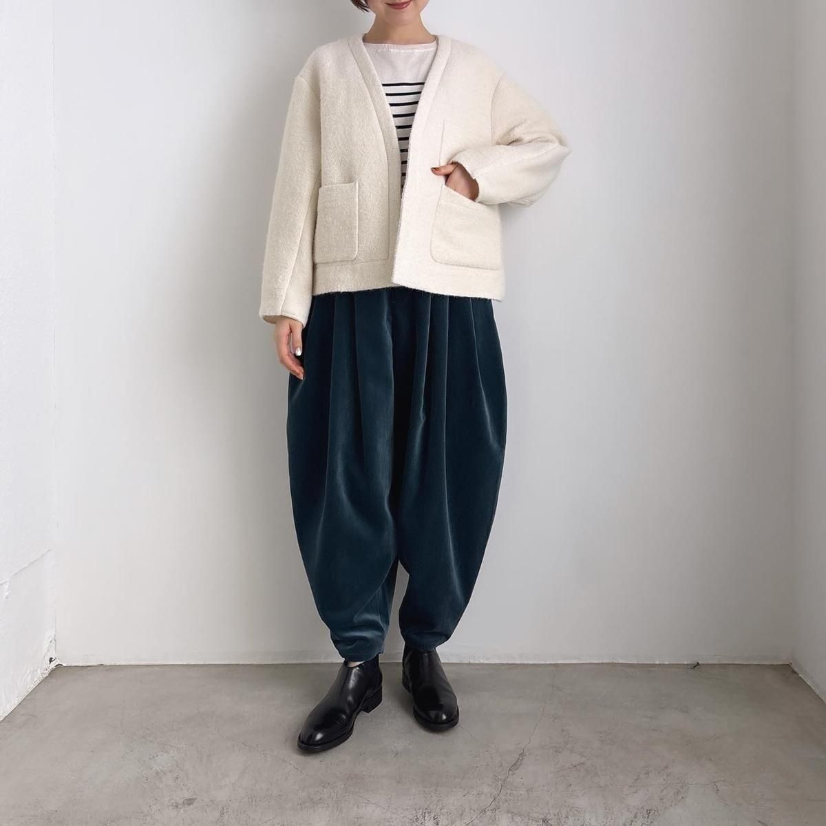 10 HANDCRAFTED MODERN 3 tuck tapered pants(velvet)/0028*PT#IT