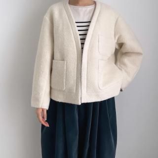 定価69300円 テン ハンドクラフテッド モダン ノーカラーウールジャケット 10 HANDCRAFTED MODERN weave and knit no collar jacket/006*JK#IT