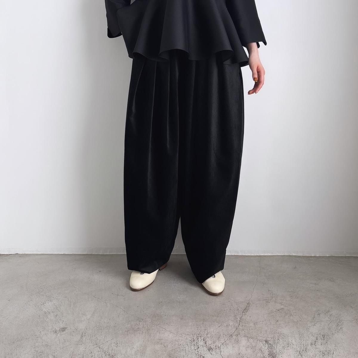 10 HANDCRAFTED MODERN 3 tuck wide pants(press velvet) /0029*PT#IT