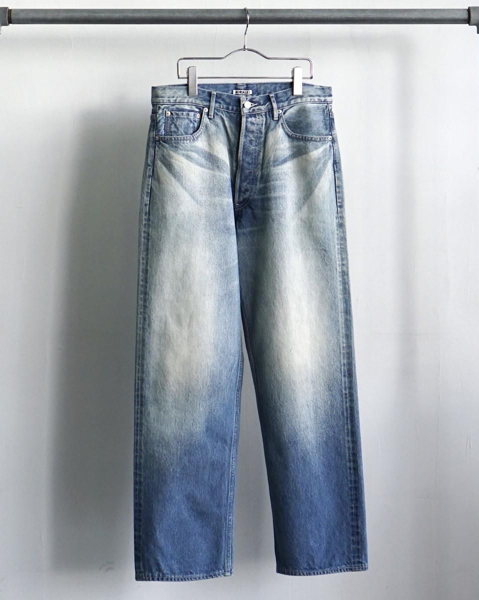 25AW AURALEE SELVEDGE FADED HEAVY DENIM WIDE PANTS / A25AP03DH*DM