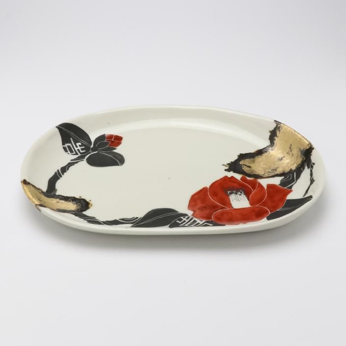 椿 半円皿 A｜井上雅子 - 縁煌 (えにしら) オンラインショップ ｜公式