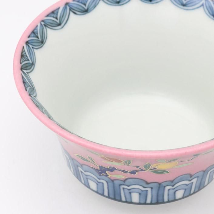 金彩色盛絵 蓋碗 [ピンク]｜伊藤由紀子 - 縁煌 (えにしら) オンライン
