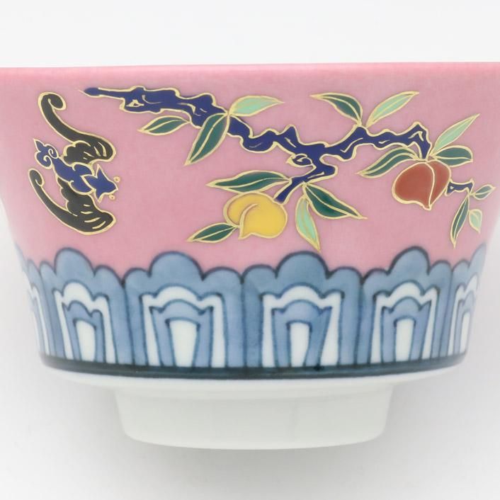 金彩色盛絵 蓋碗 [ピンク]｜伊藤由紀子 - 縁煌 (えにしら) オンライン