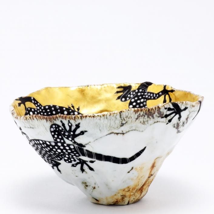 茶碗 守宮（やもり）｜井上雅子 - 縁煌 (えにしら) オンラインショップ