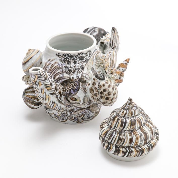 夜の螺旋 ポット｜工藤完子 - 縁煌 (えにしら) オンラインショップ