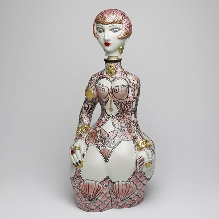 訳あり アールデコ巨匠【エルテ Erte】ブロンズ 人魚像 1988年製作 限定 訳あり アールデコ巨匠【エルテ Erte】ブロンズ 人魚像 1988年製作