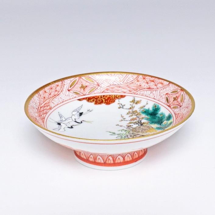 陶器　九谷造　鉢　金彩　手描き　鳳凰　鶴　亀　盃洗　希少品　レア 鶴亀 飾盃｜山﨑大輝 - 縁煌 (えにしら) オンラインショップ