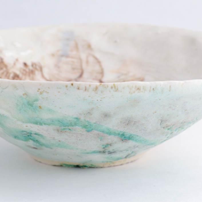 シエル様　値下げ！　煮物椀お茶事　5客高蒔絵(粟穂とうずら　豪華❗️ 4. 楠部彌弌 色絵白梅茶盌 / KUSUBE Yaichi Tea bowl, White