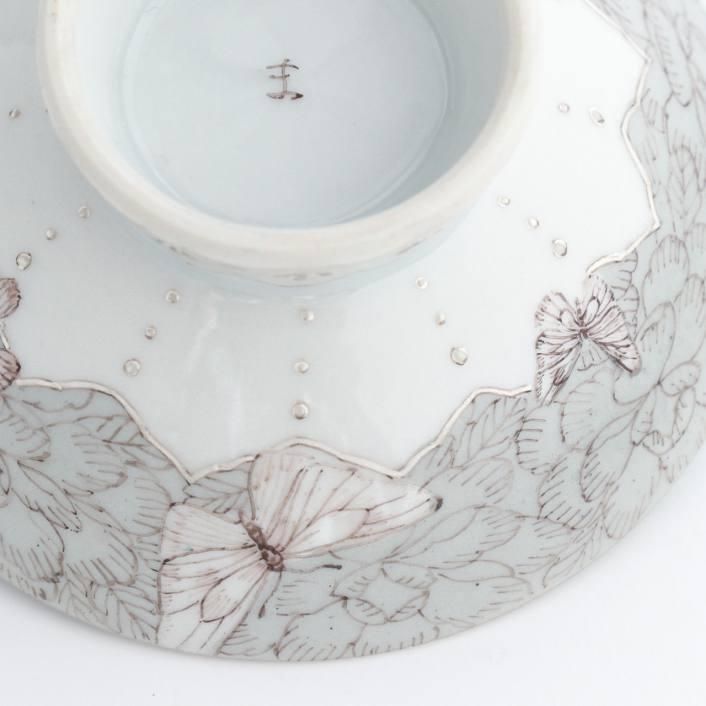 牡丹 蝶 蒔絵 朱塗 盃 一対 極上 美品(K-A382) 工芸品