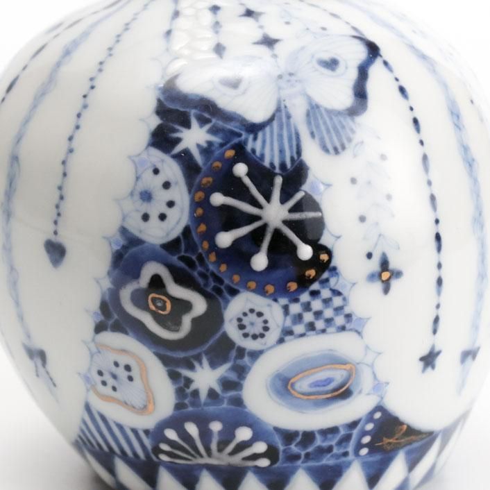 染付 一輪挿し｜坂川ひかり - 縁煌 (えにしら) オンラインショップ