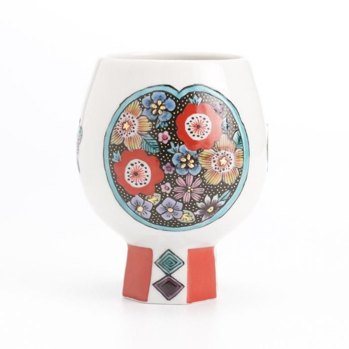 花と蝶 高台盃｜川島優子 - 縁煌 (えにしら) オンラインショップ