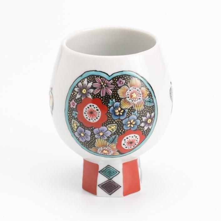 花と蝶 高台盃｜川島優子 - 縁煌 (えにしら) オンラインショップ