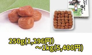 あき様 梅干し 小4kg大1kg計5kg あきちゃんの種なし梅 60g -