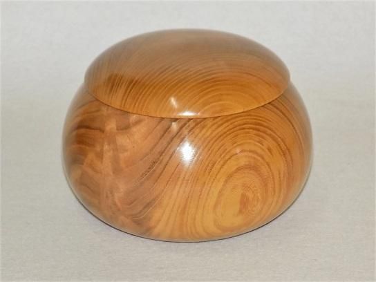 高級木製碁笥(欅) 碁石 高級木製碁笥(欅) 碁石 手作木製碁笥 欅(けやき)極上大33号 （送料