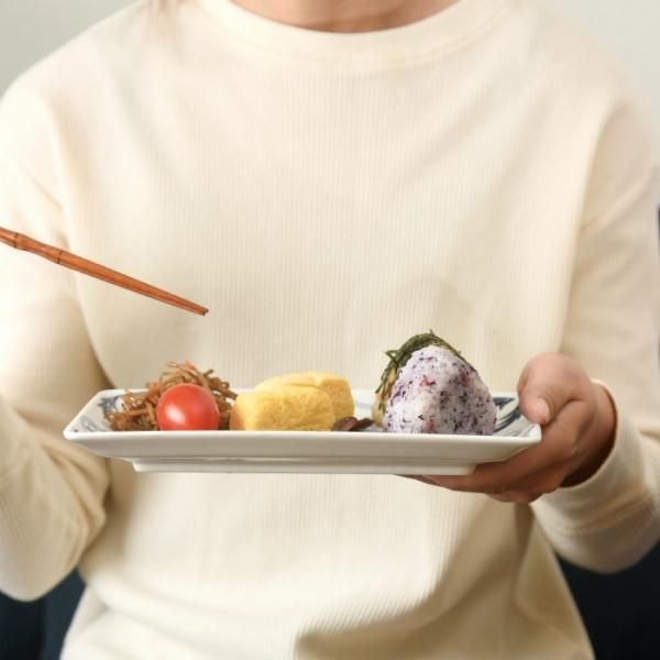 染付古波佐見 |長角皿【 natural69】公式オンラインショップ