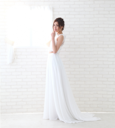 クラシカルトップス シフォンスカート ツーピース セパレートドレス W111 Dressproduction クラシカルトップス シフォンスカート ツーピース セパレートドレス W111 Dressproduction