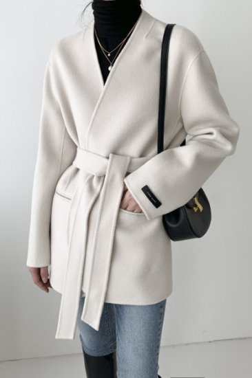 wool 90%<br>no collar<br>handmade jacket<br>ivory