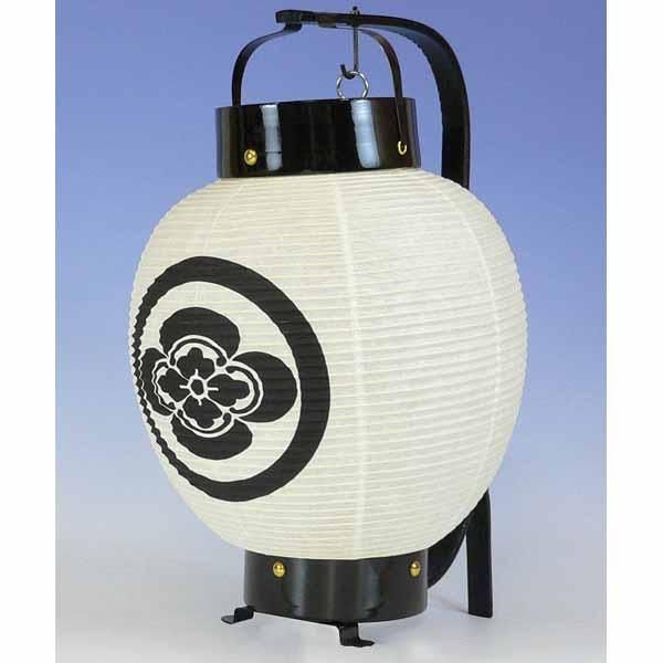 ◆正面家紋の弓張提灯（お迎え提灯）ボール箱入り　※防水加工済み【80-101】