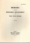 MEMOIRS OF THE RESEARCH DEPARTMENT OF THE TOYO BUNKONo.62