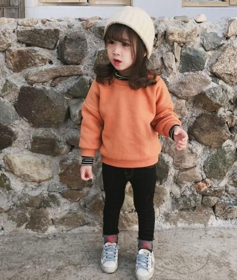 女の子あったかバックプリント付きトレーナー オレンジ 韓国 子供服 女の子 子供服 女の子 90cm 韓国 子供服 女の子 トレーナー Onlythebest オンリーザベスト プチプラドレス 格安韓国ドレス オルチャンドレス専門店 今なら 送料無料 キャンペーン中