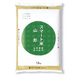スマート米 山形県産 はえぬき 無洗米玄米 (節減対象農薬40%以下) 1.8kg