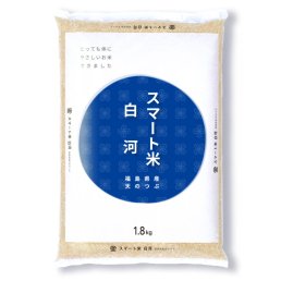 スマート米 福島県白河産 天のつぶ 精米 (残留農薬不検出) 1.8kg