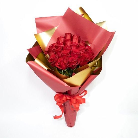 Loverose プレミアムローズ 大輪バラの花束 レッド 本 バラ専門店 Rosegift ローズギフト