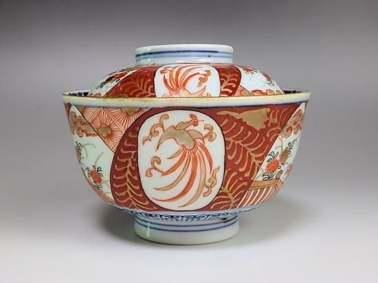 Yahoo!オークション - 【桃】古伊万里 色絵百子堂図茶碗